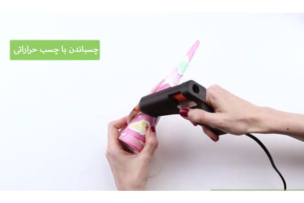 چسباندن کلاه با چسب حراراتی-