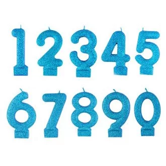 شمع عدد اکلیلی آبی