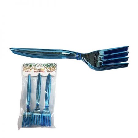 چنگال آبی متالایز ( 12 تایی)