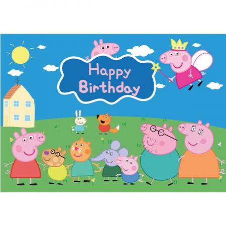 بنر پپا پیگ happy birthday 150سانت در 100 سانت