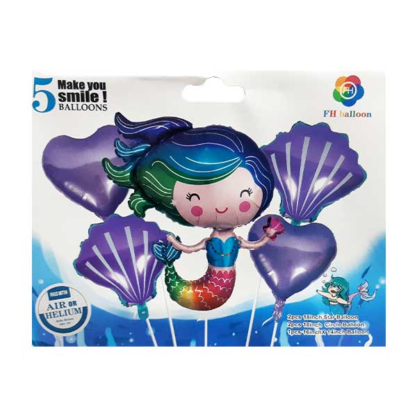 Mermaid-balloon-5-pieces