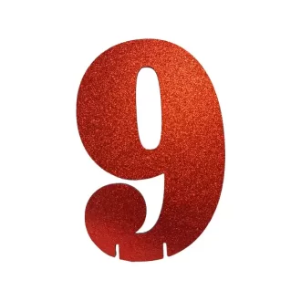 استند عدد 9 قرمز اکلیلی